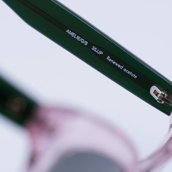 Kate Spade AMELIE/G/S 035J JP Sunglasses Pink Cat Eye Frame, Green Lenses main image 7